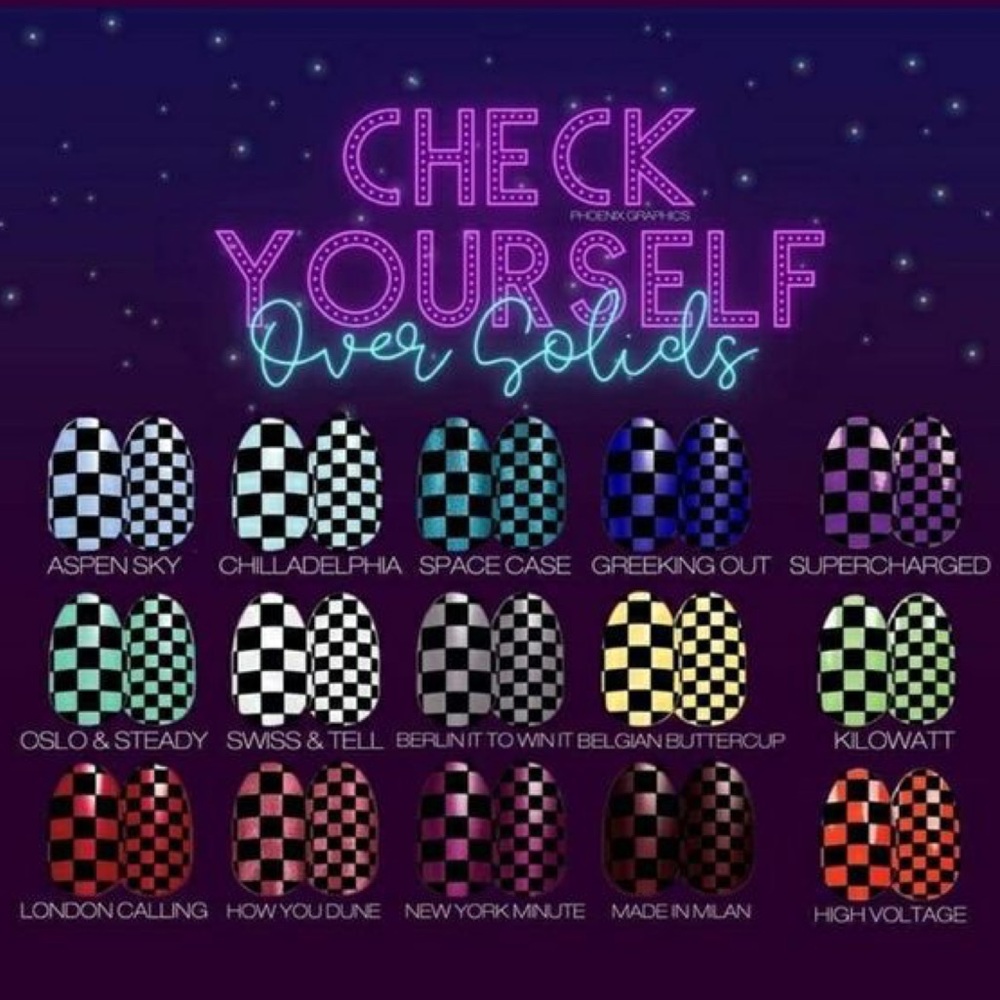 *Retired* Color Street: Check Yourself | Checkerboard Racing Clear Overlay - Picture 9 of 13